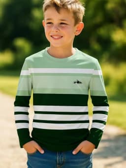 Kids Clothes Boys Tshirt Long Sleeve 3D Striped Print Kids Spring Fall Clothes Casual Simplicity O-Neck Children's Clothing Tops