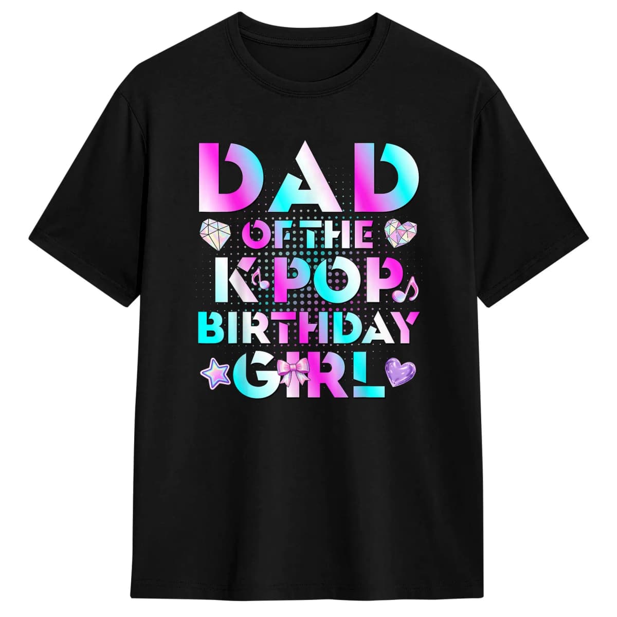 Dad of The K Pop Birthday T-Shirt Mens  Vintage T Shirts Summer Crew Neck Fashion Tees Print Oversize Clothes