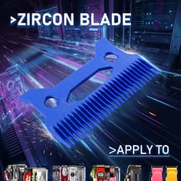 Professional Clipper Replacement CRUNCH Zircon Long Teeth Moving Blade PHANTECHO for JUCAI JC06 Madeshow VGR Compatible Models