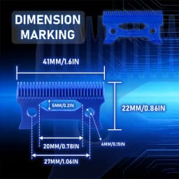 Professional Clipper Replacement CRUNCH Zircon Long Teeth Moving Blade PHANTECHO for JUCAI JC06 Madeshow VGR Compatible Models