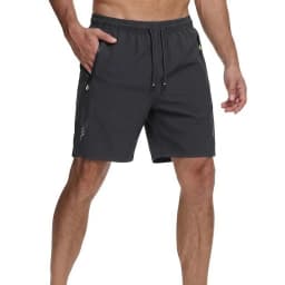 Mens Summer Outdoor Quick Dry Shorts Lightweight Athletic Gym and Hiking Bottoms Casual Beach Shorts with Zipper Pockets