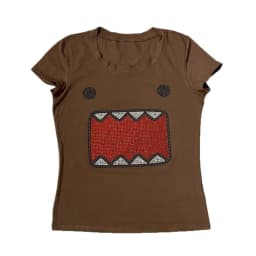 Y2k Girl's Personalized Rhinestone Short Sleeved Fashionable T-shirt, Camisole Vest, Vintage Tama Jun Rhinestone Top Wholesale