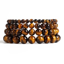 Yellow Tiger Eye Bead Stretch Bracelet 4-14mm Natural Stone Reiki Healing Crystal Vitality Charm Good Luck Jewelry For Men Women
