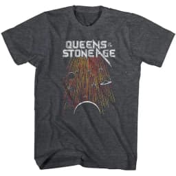 Queens of The Stone Age Trident Print Cotton T-Shirt Vintage Stoner Rock Streetwear Unisex Crew Neck Short Sleeve Tee for Rock