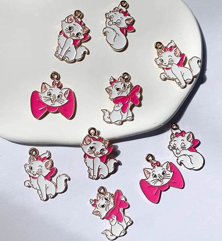 10pcs Cartoon Enamel Charms Pendants for Jewelry Making Necklaces Earrings Braceltes DIY Crafts Gift