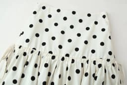 KONDALA Lady Polka Dot Asymmetric Skirt New 2026 Summer Trendy Vacation Midi Skirt Women Elegant Chic Casual Irregular Hem Skirt