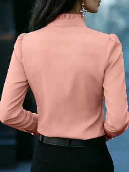 Temperament Loose Woman Shirt Fashion Casual Blouse Elegant Long Sleeve Woman Shirt Holiday Weekend Top
