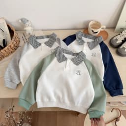 Fashion Boys Sweatshirt Casual Spring Leisure Polo T-shirt Tops