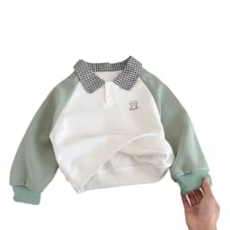 Fashion Boys Sweatshirt Casual Spring Leisure Polo T-shirt Tops
