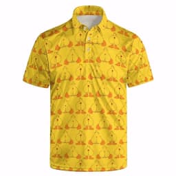 Harajuku Fashion Rubber Duck 3D Print Short Sleeve Polo Shirts for Men Clothes Funny Animal Little Yellow Duck Button POLO Shirt