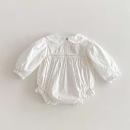 Spring Baby Girls Rompers Sweet Newborn Cozy Long Sleeve Peter Collar Onesies Baby Ruffles Bodysuits for Baby Girl Clothes 0-24M