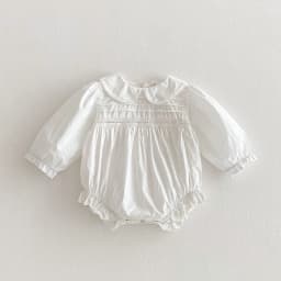 Spring Baby Girls Rompers Sweet Newborn Cozy Long Sleeve Peter Collar Onesies Baby Ruffles Bodysuits for Baby Girl Clothes 0-24M