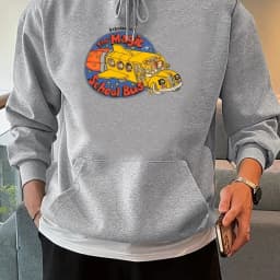 2026 New Men's Trendy Hooded Sweatshirt, Casual Daily Drawstring Hoodie, Front & Back Print Sport Pullover anime hoodie