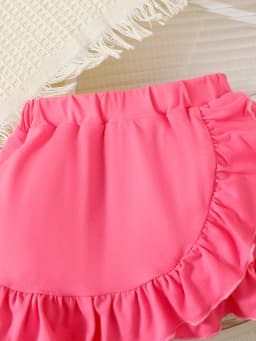 0-3 Year Baby Girl Set Rose Red Letter Printed Top Ruffled Irregular Design Half Skirt 2Pcs/ Set, Toddler Summer Fashion Set