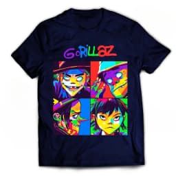 Gorillaz 2-D Murdoc Niccals Noodle Russel Hobbs graphic unisex shirt 2026 New Men fashion Y2k 100%Cotton Short sleeve Tshirt