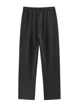 Men's Seersucker Casual Pants Summer Loose Straight Leg Pants Breathable Drawstring Sports Trousers Streetwear
