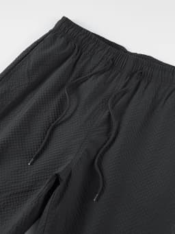 Men's Seersucker Casual Pants Summer Loose Straight Leg Pants Breathable Drawstring Sports Trousers Streetwear