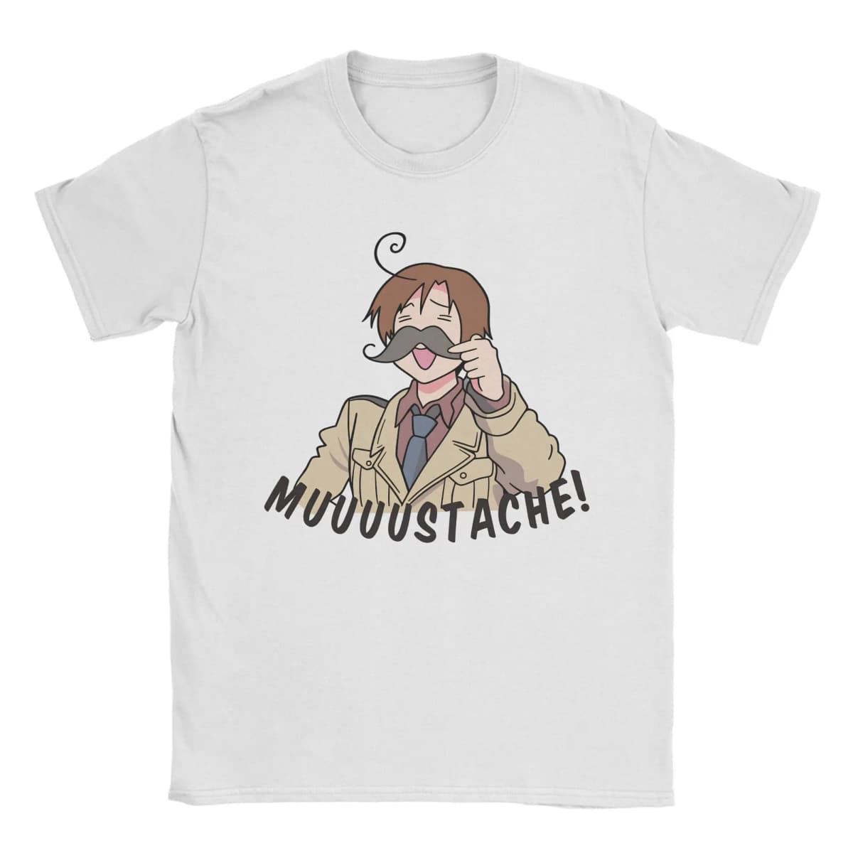 Hetalia Axis Powers Men's T Shirts Fashion Tees Short Sleeve Crewneck T-Shirts Cotton Gift Idea Clothing
