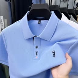 100% pure cotton short sleeve polo shirt summer breathable men's T-shirt designer brand Paul Pony embroidery fashion casual top