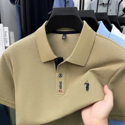 100% pure cotton short sleeve polo shirt summer breathable men's T-shirt designer brand Paul Pony embroidery fashion casual top