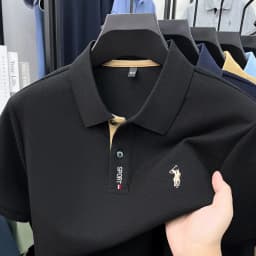 100% pure cotton short sleeve polo shirt summer breathable men's T-shirt designer brand Paul Pony embroidery fashion casual top
