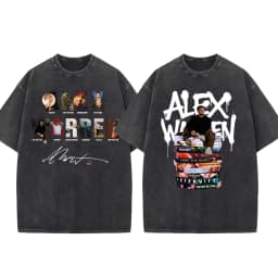 Alex Warren Tour 2026 Washed T-shirt Men Women Hip Hop Short Sleeve Oversized Tee Shirt