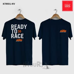 Men's KTM Ready To Race T-Shirt Short Sleeve Motorcycle Enthusiast Casual Breathable Tops KTM Racing Logo