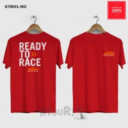 Men's KTM Ready To Race T-Shirt Short Sleeve Motorcycle Enthusiast Casual Breathable Tops KTM Racing Logo