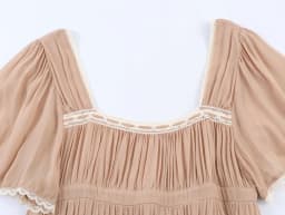 KONDALA Chic Solid Fashion 2026 Spring Woman Lace Dress Patchwork Khaki Mini Casual Dress Backless Streetwear Female Vestidos