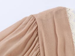 KONDALA Chic Solid Fashion 2026 Spring Woman Lace Dress Patchwork Khaki Mini Casual Dress Backless Streetwear Female Vestidos