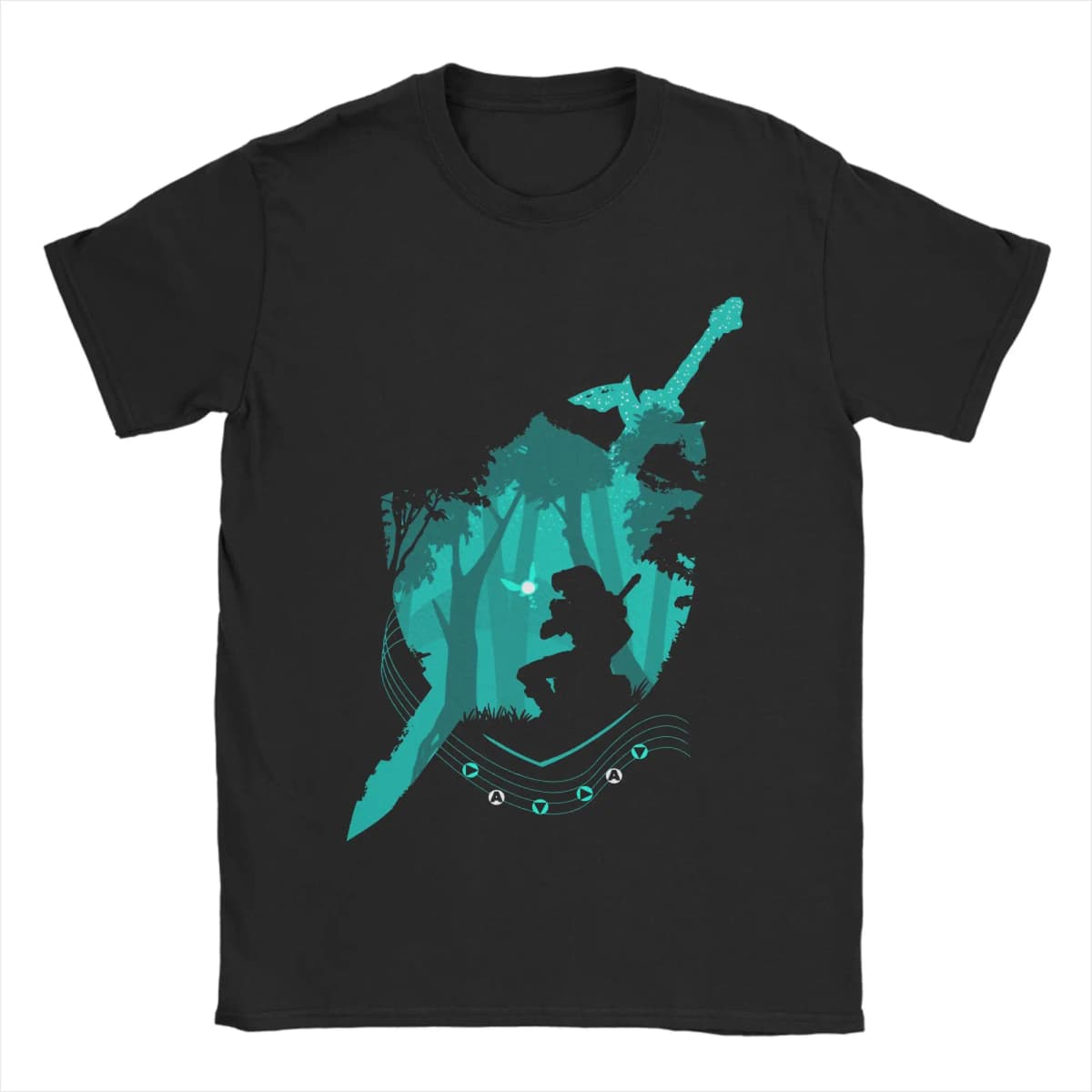 Novelty The Legend Of Zelda Song of Time T Shirt Men Cotton Short Sleeve  Round Neck Summer TopsTops