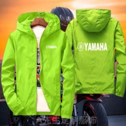 2026customized Yamaha motorcycle trench coat creative and personalized riding thin casual men's and women's zipper hooded jacket