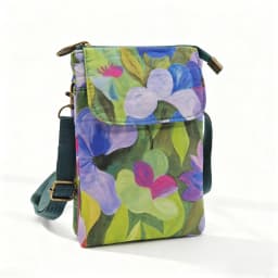 Fresh countryside fabric crossbody phone bag - floral five-layer crossbody women's bag - fabric bag