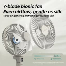 New Foldable Tripod Handheld Fan 3000mAh Multifunctional Portable Rechargeable Fan 4 Speed with LED Display for Outdoor Travel