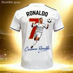 Men's Soccer Sport T-shirt Ronaldo #7 Quick Dry Breathable Outdoor Football Jersey Kids Boys Clothes