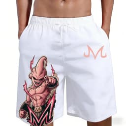 2026 Summer New Dragon Ball Kid Buu Anime Print Beach Shorts Casual Loose Family Matching Outfits Summer Quick Dry for Men Kids