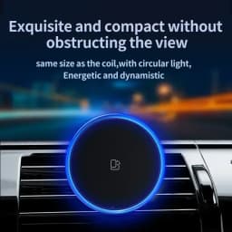 Auto Fast Magnetic Wireless Charger LED Air Outlet Phone Holder For iPhone 17 16 15 14 13 12 Pro Max Car Quick Charging Station