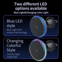 Auto Fast Magnetic Wireless Charger LED Air Outlet Phone Holder For iPhone 17 16 15 14 13 12 Pro Max Car Quick Charging Station