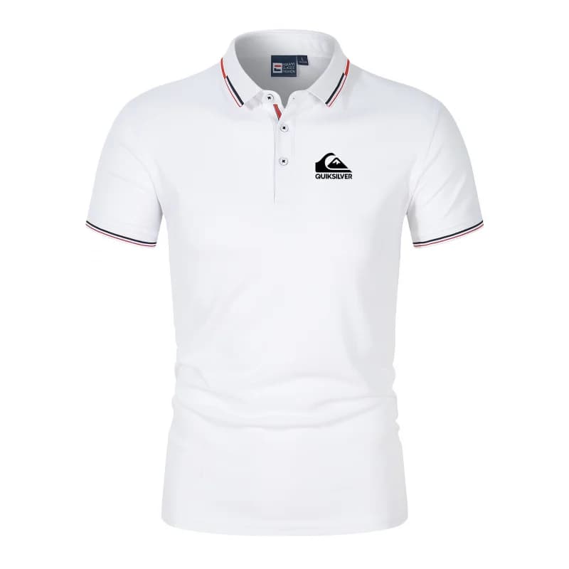 Quiksilver Men'S Business Polo Shirt Half-Sleeved Summer Casual Top Short-Sleeved T-Shirt For Men