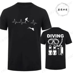 T-Shirt for Men Women Scuba Diving Themed Design for Men Women Scuba Dive Graphic Tees Funny Clothes Short Sleeve T-Shirts Shirt