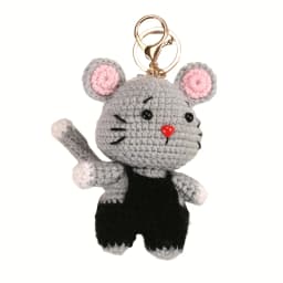 Cute Crochet Animal Charming Bag Pendant Handwoven Animal Keychain Knitted Key Ring Car Key Holder Cute Gift Bagpack Decor