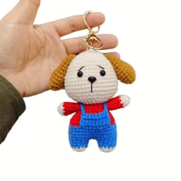 Cute Crochet Animal Charming Bag Pendant Handwoven Animal Keychain Knitted Key Ring Car Key Holder Cute Gift Bagpack Decor