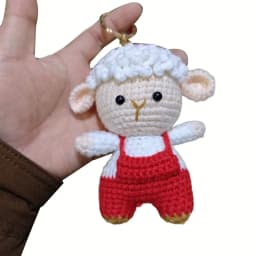 Cute Crochet Animal Charming Bag Pendant Handwoven Animal Keychain Knitted Key Ring Car Key Holder Cute Gift Bagpack Decor