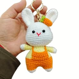Cute Crochet Animal Charming Bag Pendant Handwoven Animal Keychain Knitted Key Ring Car Key Holder Cute Gift Bagpack Decor