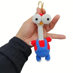 Cute Crochet Animal Charming Bag Pendant Handwoven Animal Keychain Knitted Key Ring Car Key Holder Cute Gift Bagpack Decor