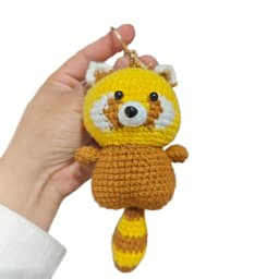 Cute Crochet Animal Charming Bag Pendant Handwoven Animal Keychain Knitted Key Ring Car Key Holder Cute Gift Bagpack Decor