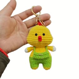 Cute Crochet Animal Charming Bag Pendant Handwoven Animal Keychain Knitted Key Ring Car Key Holder Cute Gift Bagpack Decor