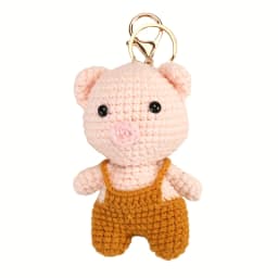 Cute Crochet Animal Charming Bag Pendant Handwoven Animal Keychain Knitted Key Ring Car Key Holder Cute Gift Bagpack Decor