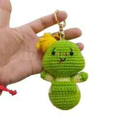 Cute Crochet Animal Charming Bag Pendant Handwoven Animal Keychain Knitted Key Ring Car Key Holder Cute Gift Bagpack Decor