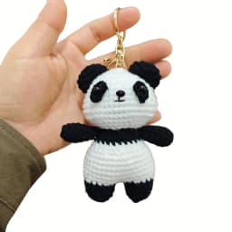 Cute Crochet Animal Charming Bag Pendant Handwoven Animal Keychain Knitted Key Ring Car Key Holder Cute Gift Bagpack Decor
